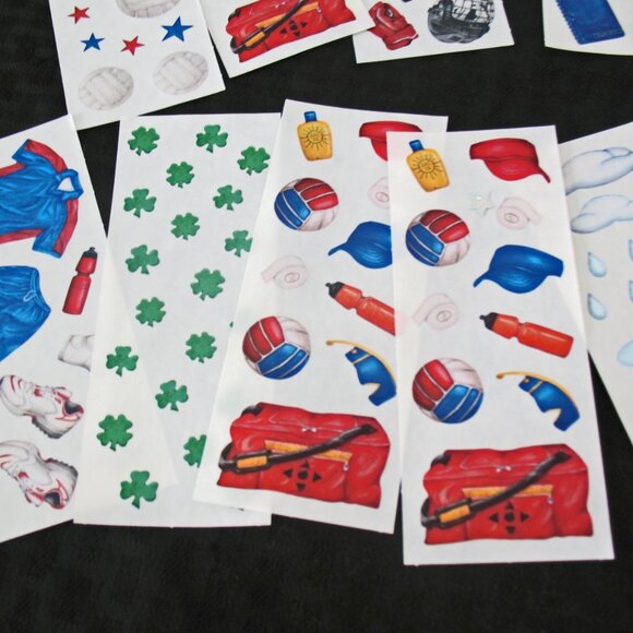 Creative Memories Lot Stickers, 35 studio -Sports, Backpacks, Rain Puddles, Food - Picture 11 of 11